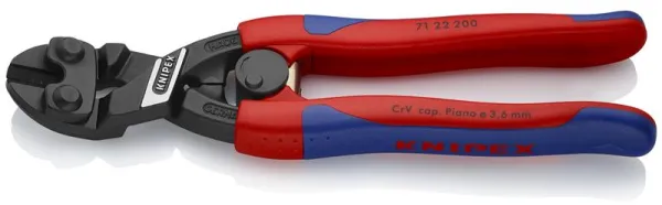 Knipex KNIPEX CoBolt® Kompakti pulttileikkuri musta atramentoitu, kapeilla monikomponenttikahvoilla 200 mm
